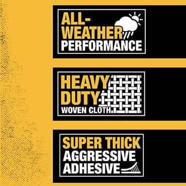 DEWALT Ultra Tough Duct Tape, 1.88 in x 30 yd, Heavy Duty, Ultra Strong, Aggressive Adhesive, All-Weather, 2 Rolls, Black - Image 2