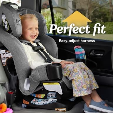 Graco Extend2Fit Convertible Baby Car Seat, Rear and Forward Facing, Adjustable Extension Panel for Extra Legroom, Ashten - Image 6