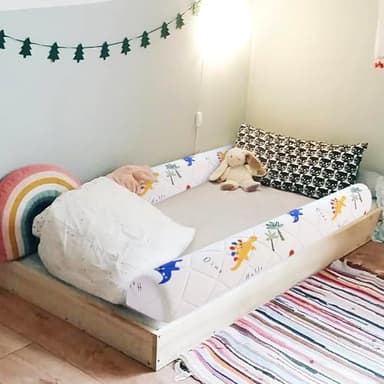 Ceekliybear 2-Pack Premium Foam Bed Bumpers for Toddler, Non-Slip Bed Rails for Toddlers for Twin, Queen, King Beds, Machine Washable Bumpers Cover for Easy Care（Size: 52" x 7" x 5"） - Image 2