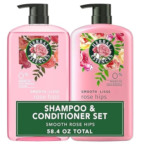 Herbal Essences Shampoo & Conditioner Set, Smooth Collection, Paraben-Free, Color-Safe, with Rose Hips & Vitamin E, 29.2 Fl Oz Each, 2-Pack - Image 1