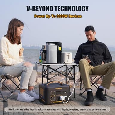 VTOMAN Jump 1800 Portable Power Station with Jump Start, 1548Wh LiFePO4 Solar Generator 1800W (Peak 3600W) AC Outlets, Regulated 12V DC, PD 100W Type-C for Home Backup RV/Van Travel Camping Road Trip - Image 6