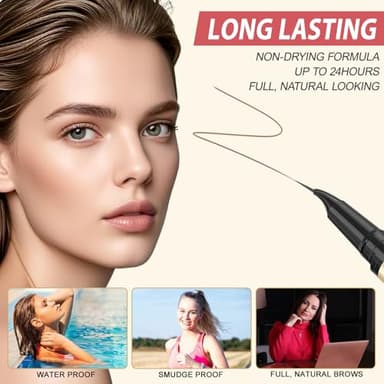 LAVONE Eyebrow Pen, 2-in-1 Eyebrow Pencils for Women with 4 Tip Microblading Eyebrow Pencil and Curved Precise Brow Pencil, Waterproof Eyebrow Pencil Create Full, Natural Hair-Like Brows, Soft Brown - Image 4