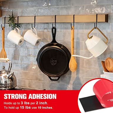 Double Sided Tape Heavy Duty, Adhesive Mounting Tape Waterproof, 16.4 FT x 0.94 IN, Strong Foam Tape for Walls, Automotive, Home Office Decor, Made of 3M VHB Tape (Pack of 1) - Image 3