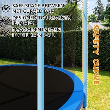 ALTLER 12FT 14FT Trampoline with Enclosure Recreational Trampolines with Ladder and AntiRust Coating, ASTM Approval Outdoor Kids - Image 4
