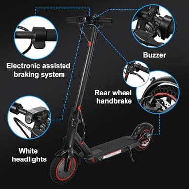 8.5-inch Foldable Adult Electric Scooter with APP, 350W Motor, 7.8/10.4Ah Lithium Battery, Max 17-21 Miles Long Range, 18Mph Top Speed Kick Scooter (10.4Ah for 23 Miles) - Image 8