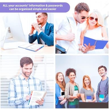 Spiral Password Book with Alphabetical Tabs - 5.8" X 8.2" Small Password Keeper Book with Inner Pocket for Seniors, Large Print, Hardcover, 450 Logins – Monthly Planner ，Home, Office, Family Planning - Image 7