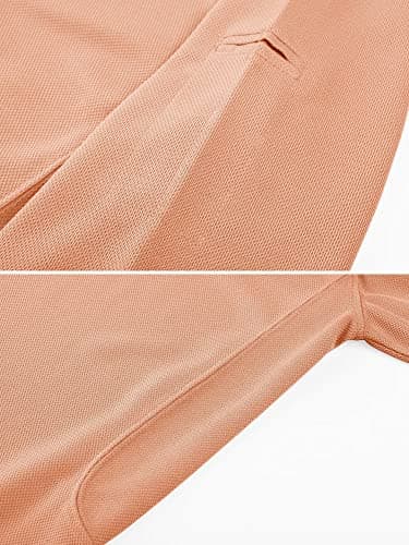 MAGCOMSEN Golf Polos for Men Dry Fit Short Sleeve Polo Shirts Breathable Athletic Polo Shirts Rugby Shirt Apricot XXL - Image 3