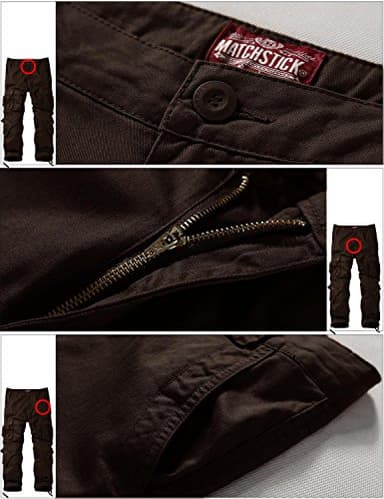 Match Men's Wild Cargo Pants(Brown,32) - Image 5