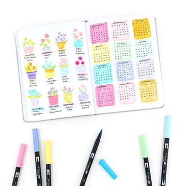 Tombow 56187 Dual Brush Pen Art Markers, Pastel, 10-Pack. Blendable, Brush and Fine Tip Markers - Image 9