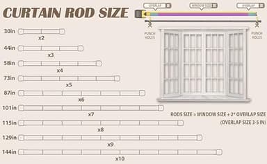 YeYeBest Double Curtain Rods 28 to 48 Inch, Metal Extendable Double Drapery Rod Set for Windows, White - Image 4