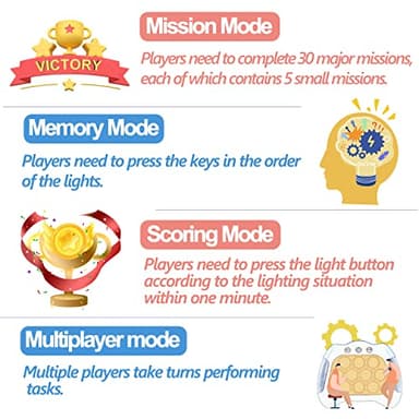 Intoypad Pop The Target! Handheld Speed Push Game Machine: A Fun Multiplayer Game for Family. Sensory Fidget Toy Christmas Toys Gifts for 6 7 8 9 10 11 12 Years Old Kids Road Trip Car Games Kids Blue - Image 8