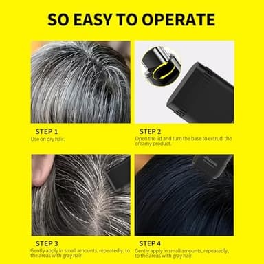 SEVICH Touch Up Comb 2 in 1 Korean, Instant Hair Root Touch-Up Stick | Dual-Sided Design For Natural Gray Coverage, Long-Lasting Moisturizing Formula With Plant Extracts,15g Dark brown - Image 4