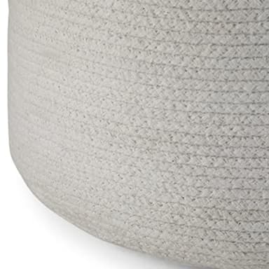 SIMPLIHOME Serena Boho Round Braided Pouf in Natural Cotton for the Living Room, Bedroom and Kids Room - Image 6