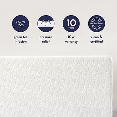 Best Price Mattress 10 inch Queen Mattress Bed-In-A-Box, Green Tea Memory Foam , White - Image 6