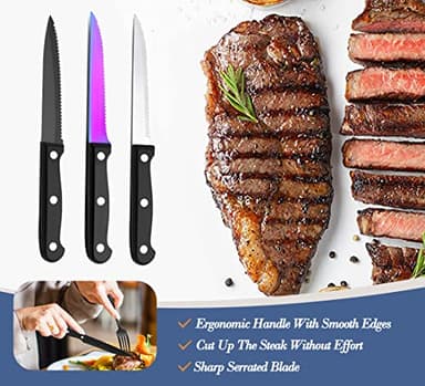 Stainless Steel Portable Reusable Travel Utensils with Case - Flatware Cutlery Set, Chopsticks, Straw - Black - Image 4