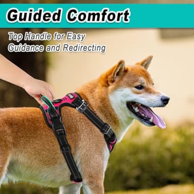 BARKBAY Dog Harness No Pull 3 Buckles for Small Dogs - Adjustable, Reflective, Comfortable, No Choke, Heavy-Duty - Perfect for Outdoor Training, Walking, and Hiking - Strong & Durable - S & Pink - Image 5