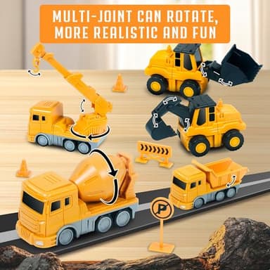 FUYLE Magnetic Transform Engineering Car Assembled Toys with Storage Box, Transforming Robot Toy Construction Vehicle Toy Gift for Kids Age 3-5 4-8, Outdoor Toddler Activities Toys (35 Pcs) - Image 6