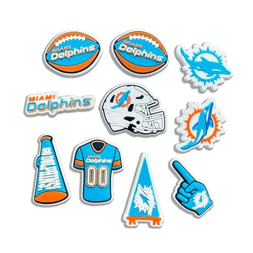 MATHARAGO 8 9 10 11 Pcs Shoe Charms for sports fans Decoration, Different Team Shoes Accessories for Boys Girls Kids Adults Women Men Party Favors Birthday Gifts(HTD-10P-004) - Image 1