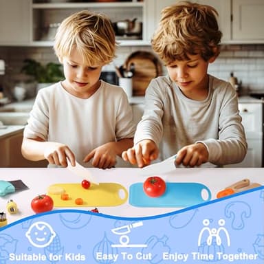 30 Pieces Toddler Knife Set, Kids Knives for Real Cooking, Kids Cooking Sets Real-Montessori Kitchen Tools with Cutting Board Crinkle Cutters Kid Safe Knives - Image 6