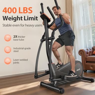 Niceday Elliptical Machine, Elliptical Trainer for Home with Hyper-Quiet Magnetic Driving System, 16 Resistance Levels, 15.5IN Stride, 400LBS Weight Capacity - Image 4