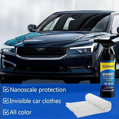 Sopami Car Coating Spray,Quick Effect Coating Agent,Quickly Coat Car Wax,Car Scratch Wax Polish Spray Waterless Wash,Oil Film Emulsion Glass Cleaner with towel (1 pcs) - Image 8