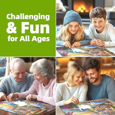 Italy Cinque Terre Jigsaw Puzzles for Adults 1000 Pieces Coastal Village Beautiful Landscape Scenery Sunset View with Letters on Back Hard Impossible Difficult challenging Family Puzzle (27.5"x19.6") - Image 7