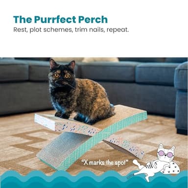 Catstages Easy Life Hammock Cat Lounger & Scratcher – Elevated Spot with Catnip, Comfortable & Multifunctional Design, Supports Cats Up to 20lbs - Image 2