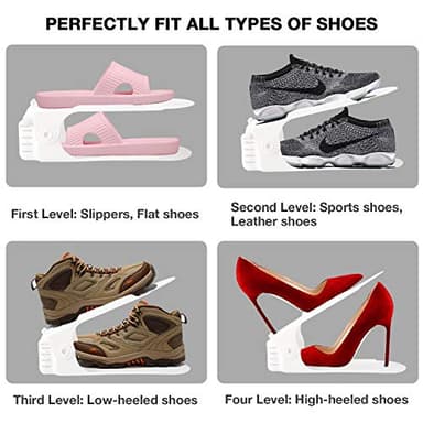 Neprock Shoes Organizer for Closet, Shoe Rack Organizador De Zapatos for Closet Organization, Shoe Slots Organizer Shoe Storage Shoe Holder Space Saver for Entryway(36-Pack)(White) - Image 3