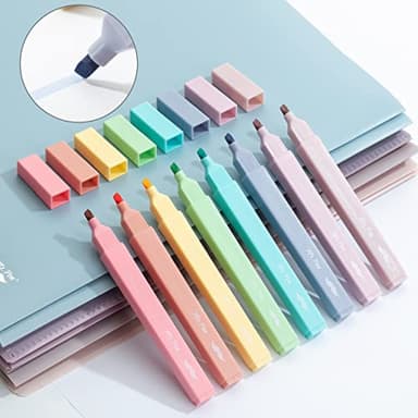 Mr. Pen- Aesthetic Cute Pastel Highlighters Set, 8 pcs, Chisel Tip, Candy Colors, No Bleed Bible Assorted Colors - Image 7