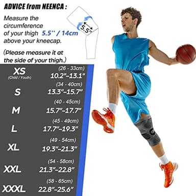 NEENCA Professional Knee Brace for Pain Relief, Medical Knee Compression Sleeve, Knee Support with Horizontal Knit Tech for Meniscus Tear, ACL, Arthritis, Joint Pain, Runner, Workout - Image 5