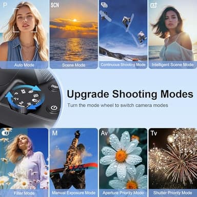 4K Digital Cameras for Photography, 12X Optical Zoom 72MP Vlogging Camera for YouTube with 270°Flip Screen, Autofocus & Anti-Shake Cameras, Wi-Fi & App-Controlled 4K Camera, 2 Batteries, 32GB SD Card - Image 5