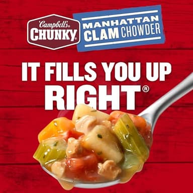 Campbell's Chunky Soup, Manhattan Clam Chowder, 18.8 oz can (Case of 12) - Image 7