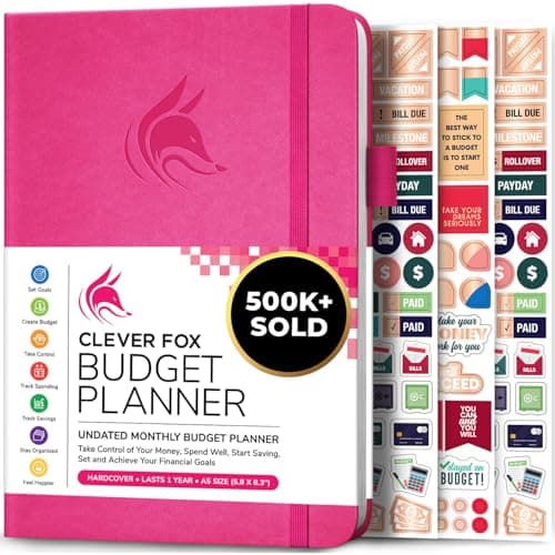 Clever Fox Budget Planner - Expense Tracker Notebook. Monthly Budgeting Organizer, Finance Logbook & Accounts Book, Bill Tracker, A5 (Hot Pink) - Image 1