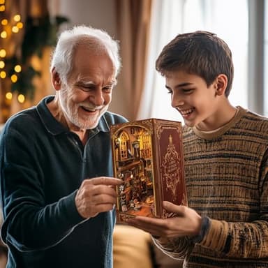 Firelight Library Book Nook, DIY Miniature House Puzzle for Magical Home Decor, 3D Bookshelf Decor for Adults, Teens, and Beginners - Image 5