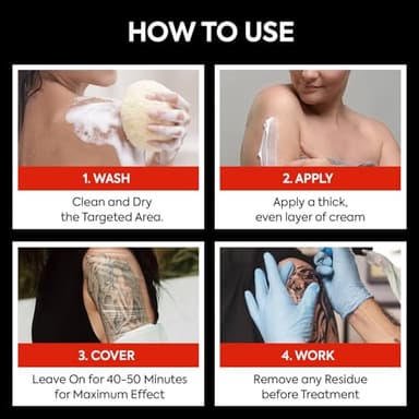 Tattoo Numbing Cream for Tattoos Extra Strength- Fast & Long-Lasting Numb for Tattoos, Tattoo Numbing Cream Maximum Strength, Painless Numbing Cream, Numbing Cream for Waxing & Piercing - Image 6