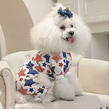 CuteBone Small Dog Pajamas Shirt Stretchy Summer Puppy Pjs Soft Cat Onesies Pet Clothes for Daily Wear DA19XS - Image 6