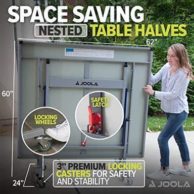 JOOLA NOVA DX Indoor/Outdoor Table Tennis Table with Weatherproof Net Set - Image 5