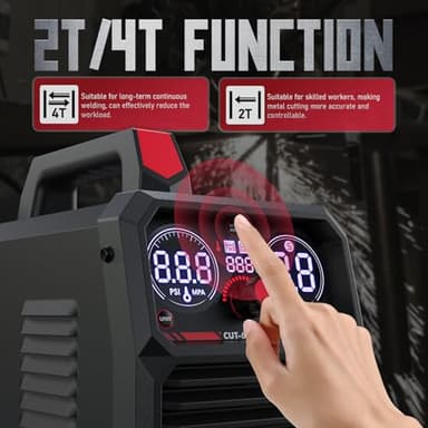YESWELDER Plasma Cutter 60Amp Non-High Frequency Non-Touch Pilot Arc, Digital Display DC Inverter 110/220V Dual Voltage Blowback Plasma Cutting Machine CUT-60DS PRO - Image 5