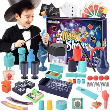 Magic Kit - 208+Magic Tricks for Kids Age 6-8, Magic Set with Manual and Video for Beginners and Kids, Christmas Halloween Birthday Gifts Toys for Ages 6 7 8 9 10 11 12 Years Old Boys Girls - Image 3