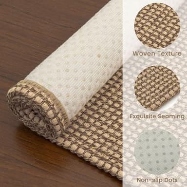 EARTHALL Woven Area Rug 2x3 Ft Washable Rugs for Entryway Braided Non Slip Throw Rugs Door Mat Indoor Outdoor Entrance Small Cotton Woven Carpet for Kitchen Foyer Front Door, Orange/Tan/Brown - Image 5