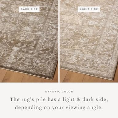 Loloi Magnolia Home by Joanna Gaines Pace Collection PAC-01 Bark/Natural 9'-6" x 12'-3" Area Rug - Image 4
