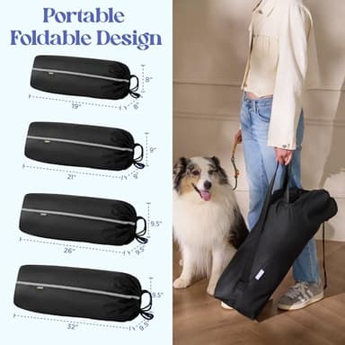 Lesure Soft Collapsible Dog Crate - 36 Inch Portable Travel Crate for Large Dogs Indoor & Outdoor, 4-Door Foldable Pet Kennel with Mesh Windows, Green - Image 3