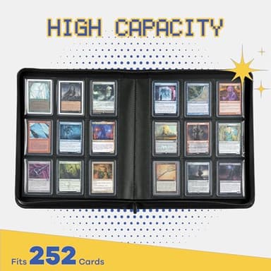 9-Pocket Toploader Binder, Clovecat Premium Card Book， Holds 252 Trading Card with 20 Removable Top-loader Sleeves，PU Card Holder Folders,Card Album for MTG, TCG, Yugioh, Game & Sports Cards(Red) - Image 3