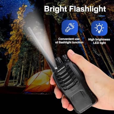 Baofeng Walkie Talkies 888S Rechargeable Long Range with Earpieces for Adults, 16 Channel Professional Radio Handheld Two Way Radios Li-ion Battery and Charger Included (10pack with 10earpiece) - Image 4