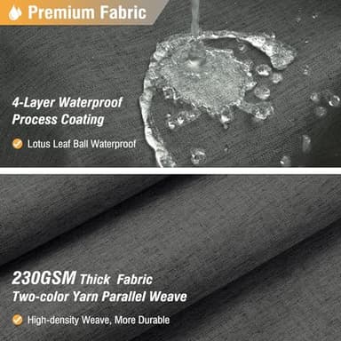 BTTN 60 Inch Stall Fabric Shower Curtain - Linen Cloth Heavy Duty Shower Curtain Set with 10 Plastic Hooks, Narrow Waterproof Decorative Bath Curtains for Bathroom and Bathtubs - 60x72 - Charcoal Grey - Image 2