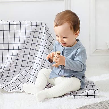 Zando Infant Soft Tights Toddler Seamless Leggings Tights for Baby Girls Winter Knit Warm Newborn Pants Stockings 1 Pack White X-Large/2-4 Year - Image 6