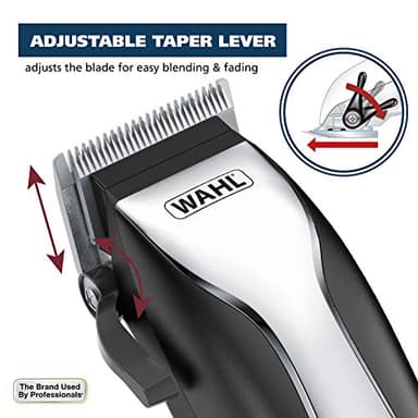 Wahl Home Haircutting Corded Clipper Kit with Adjustable Taper Lever, and 10 Color Coded Guards for Easy Clipping & Trimming - Model 79722 - Image 5