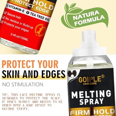 Lace Tint Lace Melting Hair Mousse for Women's Wigs and Hairpieces - Natural Finishing Tint Spray Tool Set (Medium Brown) - Image 4