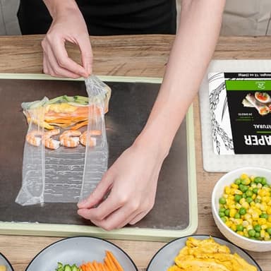 Soeos Rice Paper, White Rice Paper Wrappers, 3 Pack, 102 Sheets-Fresh Spring Roll Wrappers & Dumplings, Non-GMO, Gluten-Free, Low Carb, Vietnamese Rice Wraps (Square, 22cm) - Image 7