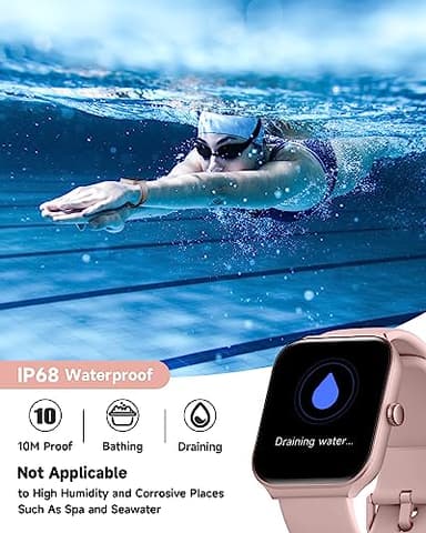 TOOBUR Smart Watch for Women Alexa Built-in, 1.95" Fitness Tracker with Answer/Make Calls, IP68 Waterproof/Heart Rate/Sleep Tracker/100 Sport Modes, Fitness Watch Compatible Android iOS - Image 7